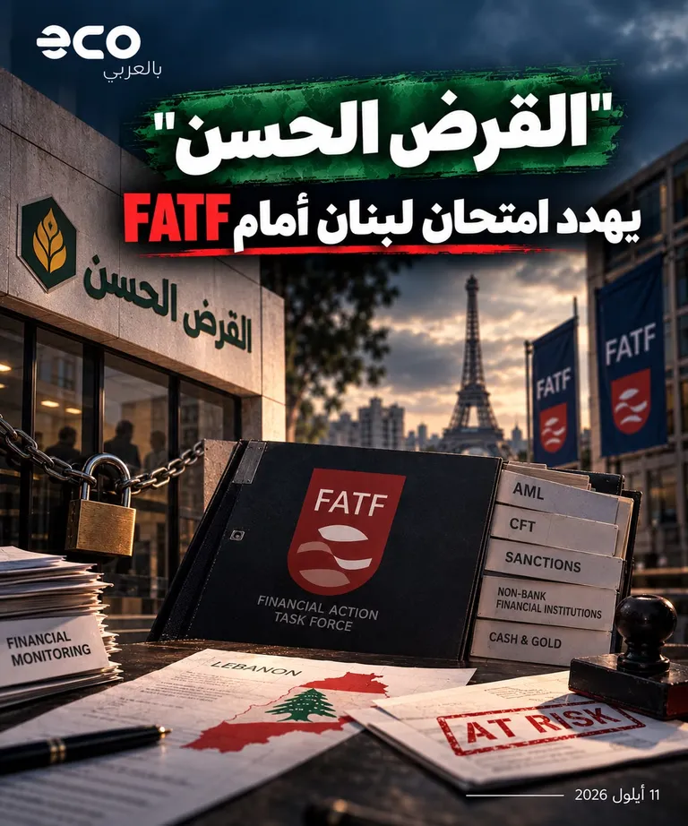 بطاقة إيكو بالعربي: «القرض الحسن» يهدد امتحان لبنان أمام FATF